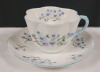 Shelley " Blue Rock " Cup & Saucer . Rings True , No chips or cracks