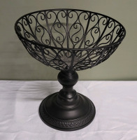 Pedestal Style Fruit Bowl , measures 12" tall & 12" diameter