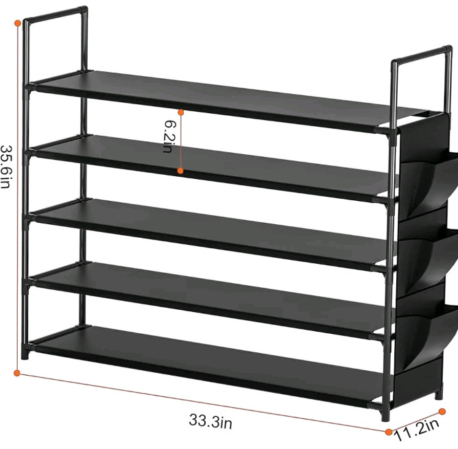 New Oyrel 5 Tier Fabric Shoe Rack/ Organizer