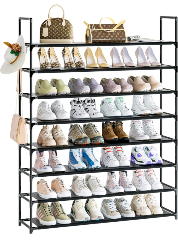 New Oyrel 8 Tier Shoe Organizer Fits 32-40 Pairs