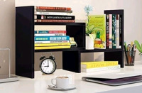 New Wooden Adjustable Desktop BookShelf Organizer