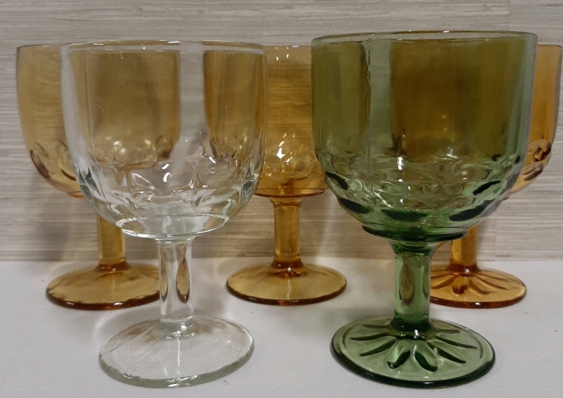 5 MCM Goblets The Green one.is 6" Tall