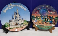 2 Vintage Walt Disney World Collector Plates One is from the Japan Location and the other From Epcot in 2000 Celebrate the Future Hand in Hand