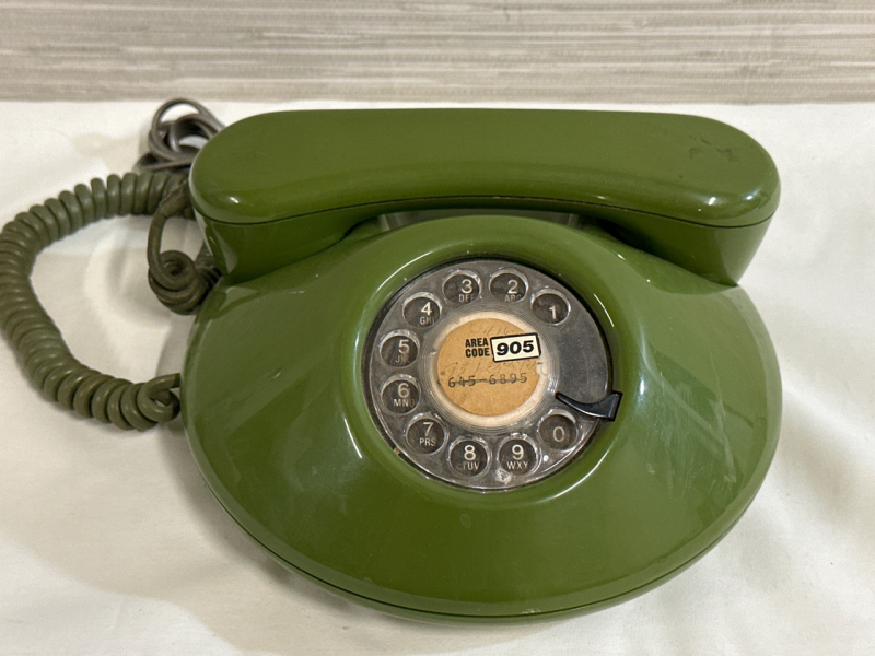 Vintage Northern Telecom Rotary Telephone Avocado Green