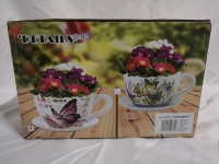 New Cup and Saucer Planter Set by Details