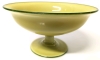 Gorgeous Large Uranium Custard Glass Footed Fruit Bowl | 9.5" D x 5" Tall - 2