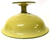 Gorgeous Large Uranium Custard Glass Footed Fruit Bowl | 9.5" D x 5" Tall - 5