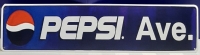 New Metal Pepsi Ave. Sign 4" X 16"