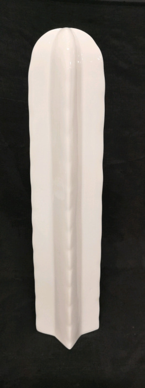 New Porcelain Tall Star-Shaped Single Stem Floor Vase White - 24" Tall & 5.5" Wide