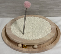 New Cat Scratcher, Cat Toys for Indoor Cats, Sisal Scratching Pad Kitten Interactive Ball Track Spring Ball for Chasing Hunting Mental Physical Exercise