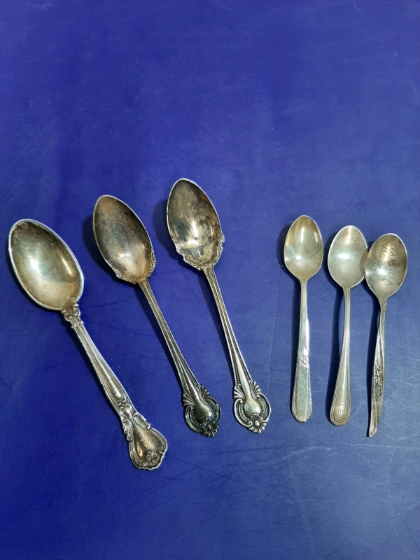 5 Vintage Sterling Silver Spoons