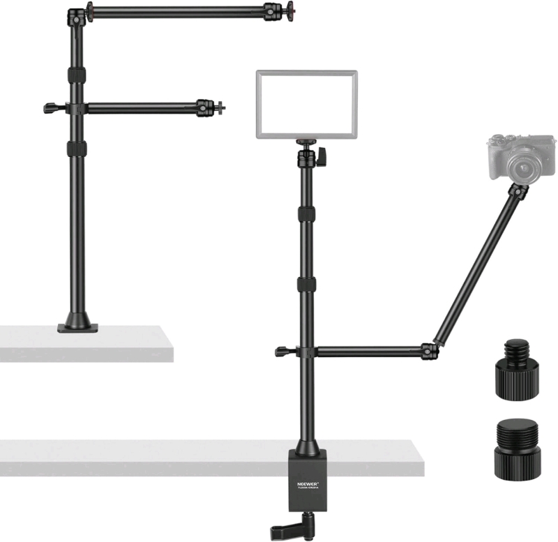 As New NEEWER Desktop Camera Mount with Dual Auxiliary Holding Arms