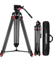 New NEEWER 79"/200cm Video Tripod, Heavy Duty Aluminum Alloy Camera Tripod Stand with 360&deg; Fluid Drag Head, QR Plate Compatible with Canon Nikon Sony and Other DSLR Camera Camcorder, Load Up to 17.6lb/8kg Retail $169<br/>