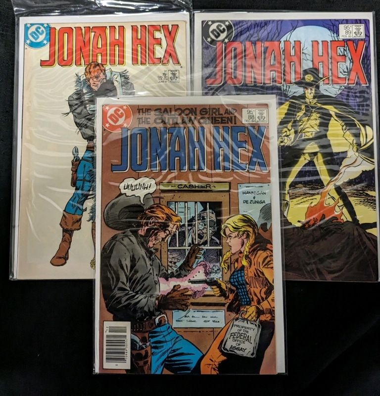 3 Vintage DC Jonah Hex Comic. Issues Between 88-91 from the Bronze Age of Comics.