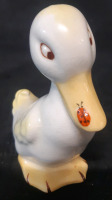 Vintage Beswick Royal Doulton Ceramic Duck Figurine With Lady Bug on Bill ( 4" Tall ) *Crazing Presnt*