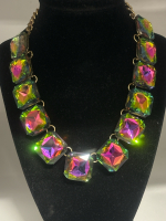 Beautiful Vitrail Coloured Modern Necklace