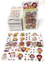 70+ New Cartoon Bear, Bunny & Monkey Sticker Packs (6 Sticker Sheets 3.75" x 6.5" Per Pack)