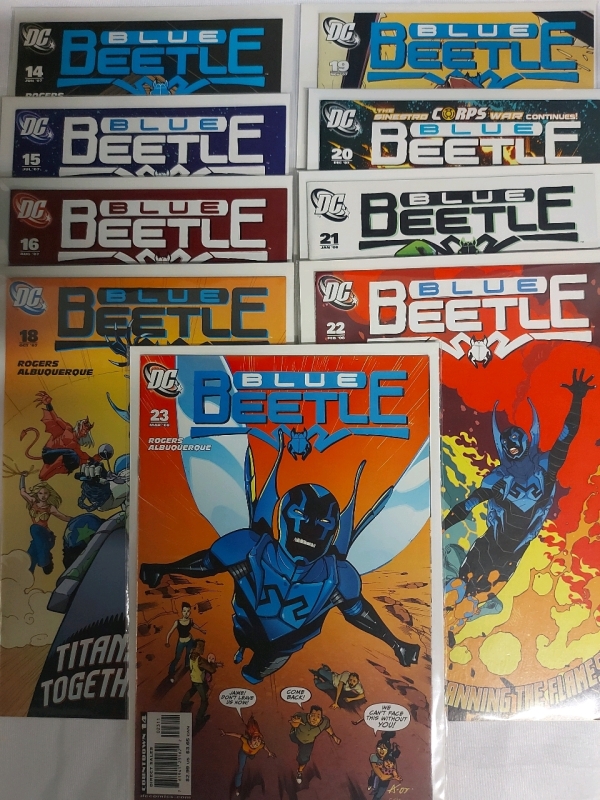 9 DC Comics Blue Beetle Issues #14-16, 18-23 In Great Pre Owned Condition