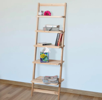 New lavish home collection 5 tier leaning Bookshelf 50'' H X 16.25'' W X 11.5'' D