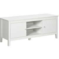 New HOMCOM Modern TV Stand for TVs up to 55", TV Bench with Storage Cupboards and Shelves, 47.2" x 16.7" x 19.7", White Retail $139.99