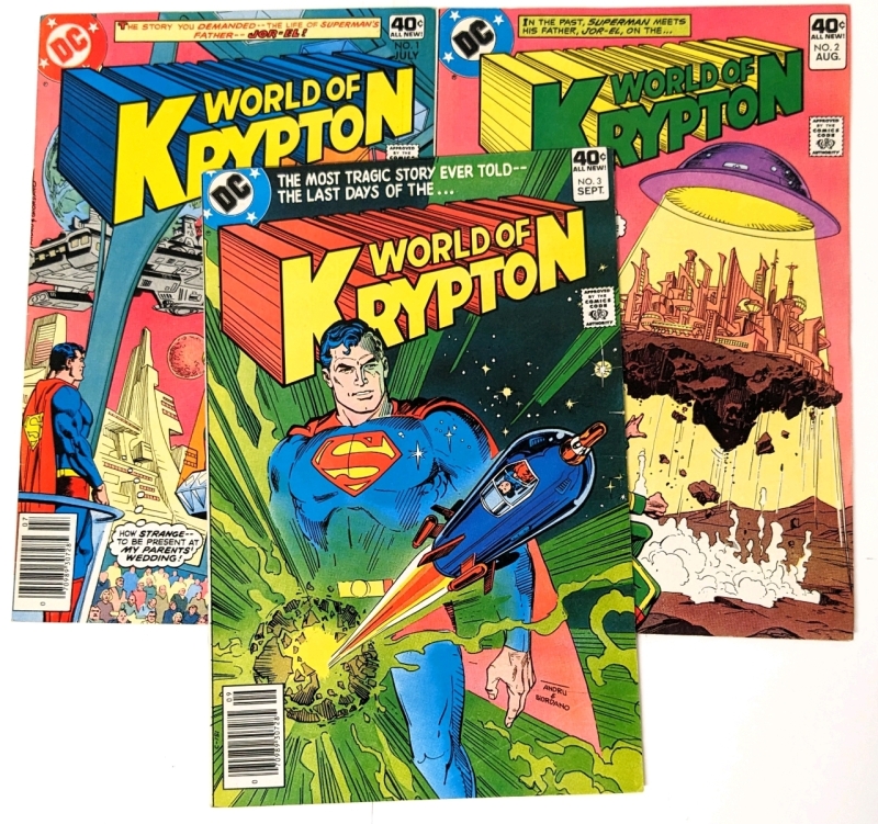 Vintage DC Comics WORLD OF KRYPTON | Issues 1-3 | Full Comics Miniseries