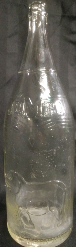 Vintage Jumbo Beverage 60oz Bottle Empty 14"X5"