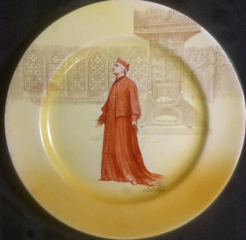 Royal Doulton Plate Cardinal Wolsey (ST) 10.5"d Crazing Throughout Plate