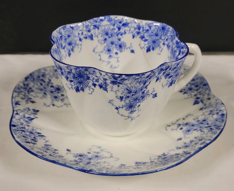 Shelley " Dainty Blue " Cup & Saucer . Plate Rings True , Cup Does Not