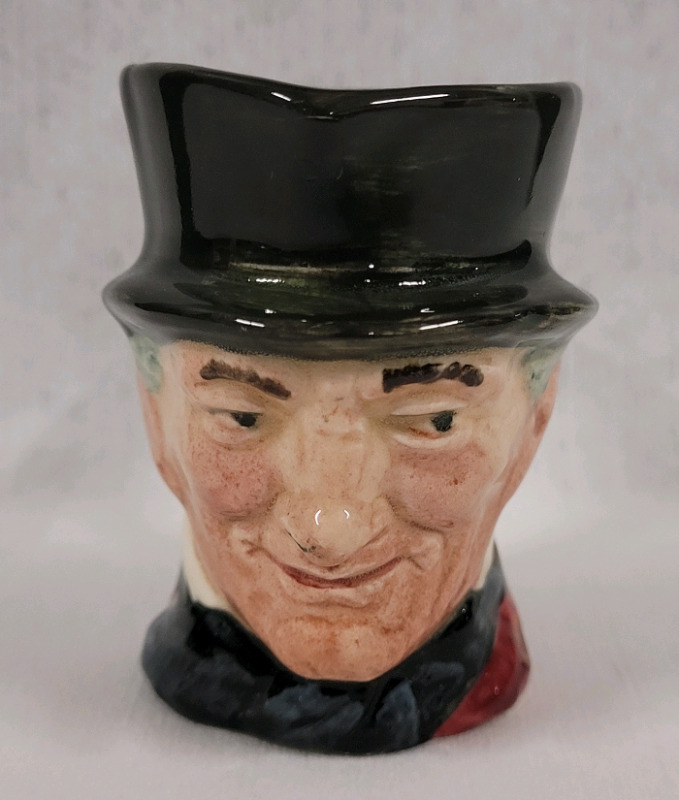 Vintage Royal Doulton " John Peel " Miniature Toby Jug . Measures 2 1/4" tall . No chips or cracks