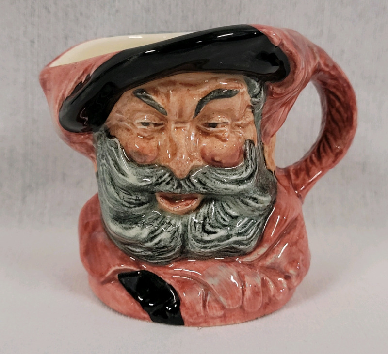 Vintage Royal Doulton " Sir John Falstaff " Miniature Toby Jug . Measures 2 3/8" tall . No chips or cracks