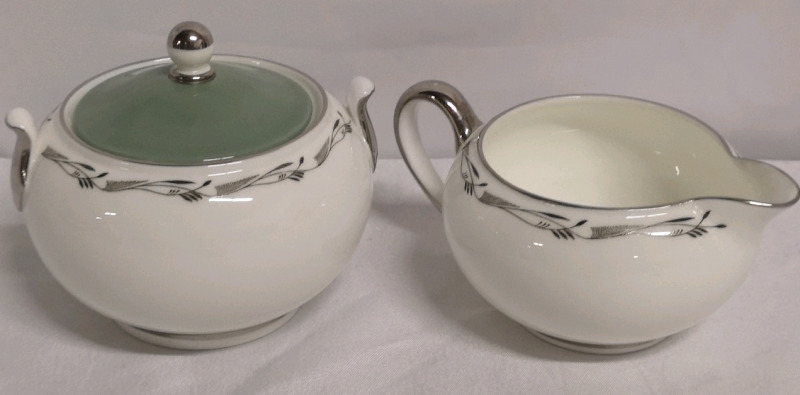 Vintage Wedgwood Creamer and Sugar - Halford Pattern