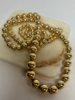 14KT Gold Filled Bead Ball Graduating Necklace Stamped