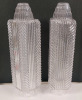 Vintage Art Deco Bullet Skyscraper Glass Table Lamp Glass Shades . Measures 8 3/4" tall
