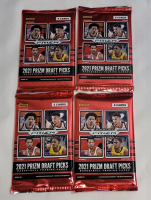 2021 Panini NBA Basketball Prizm Draft Picks Sealed Packs . Four (4) Packs