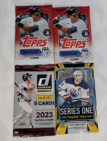 2023 Topps & Panini MLB Baseball Sealed Packs & 2023 Upper Deck NHL Hockey Sealed Pack .