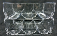 New As-Is 2-Tier Stacking Sideways Bottle Holders | 11" x 8.25" x 4" | Looks Like They'd Fit Wine Bottles