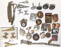 Vintage to Modern | Men's Treasures: Boatswain's Whistle on Chain, Cufflinks, Tie-Pins, Pins, Russian Badges +