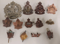 Vintage Canadian Military Uniform Badges . 13 Badges
