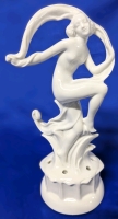 Lovely Vintage Art Deco Nude Dancer Flower Frog 6018 Germany | 8" Tall