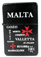 Star-1 Malta Windproof Lighter | With Working Flint | 2.25" Tall