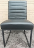 New Gilman Creek Furniture Grey Leather Dining Chair Model 1752735