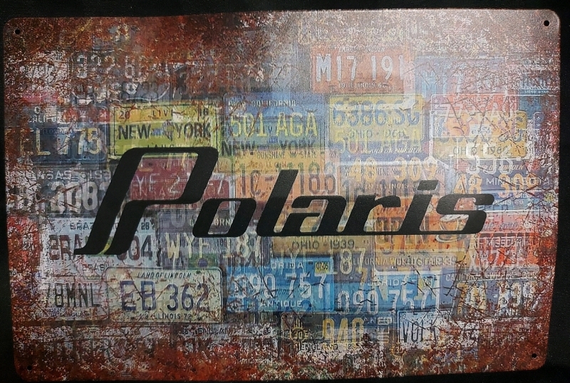 New Metal Wall Sign Polaris 8"x12"