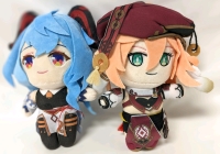 2 Genshin Impact Character Plush Toys: Gany & Yanfei | 8" - 9.5" Tall