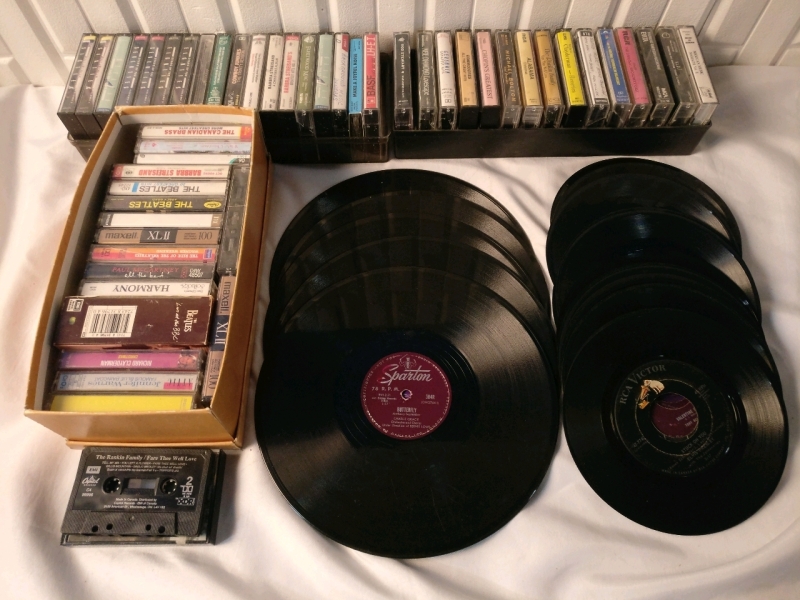 60+ Cassette Tapes & Records