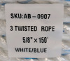 New - Polyester 3 Twisted Rope with Snap Hook . Measures 5/8" × 150 feet - 2