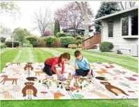 New ieBabay Large Two Sided Kids Floor Playmat 79"x57"x0.4" Folds For Easy Storage To 29"x15"x4.5" Comes With Carrying Bag Retails For $60+