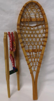 Vintage Wooden Toy & Small Snowshoe Wall Hanging