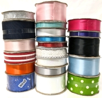 20 New Assorted Rolls of Ribbon & Trim : Makers, Colour, Length, Width & Materials Vary