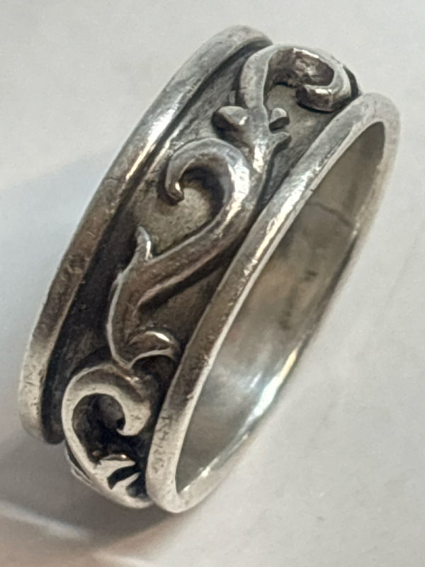 Dreamer Sterling 925 Silver Tendrils Ring Wide Band