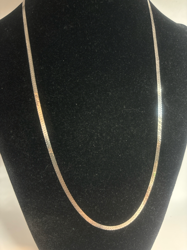 925 Sterling Silver Herringbone 24 Inch